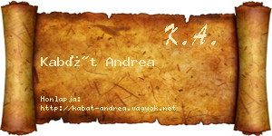 Kabát Andrea névjegykártya